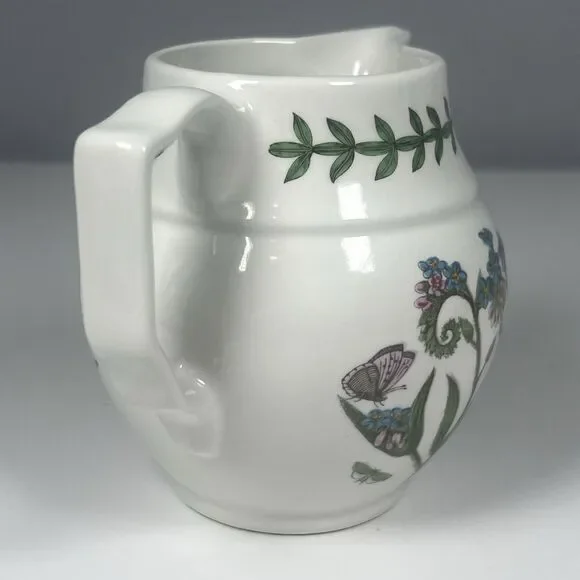 Portmeirion Botanic Garden Forget Me Not 5" Staffordshire Pitcher Jug 24oz chip - Picture 4 of 8